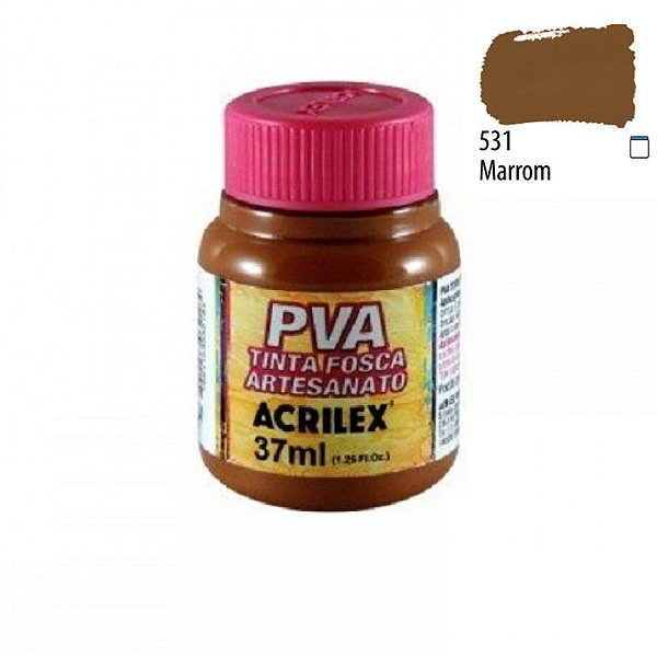Tinta PVA Fosca 531 Marrom 37 ml Acrilex