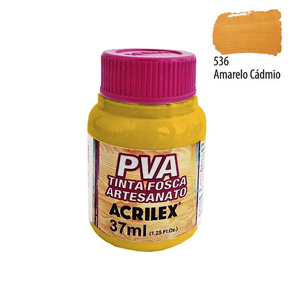 Tinta PVA Fosca 536 Amarelo Cádmio 37 ml Acrilex