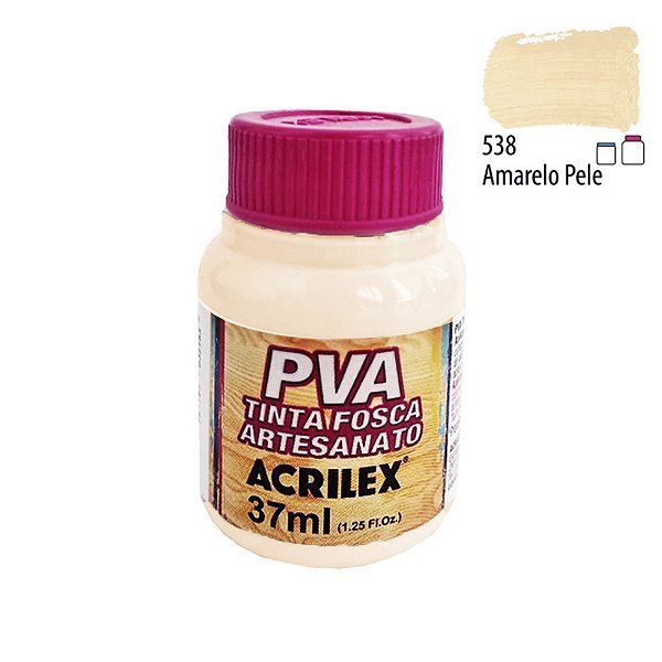 Tinta PVA Fosca 538 Amarelo Pele 37 ml Acrilex