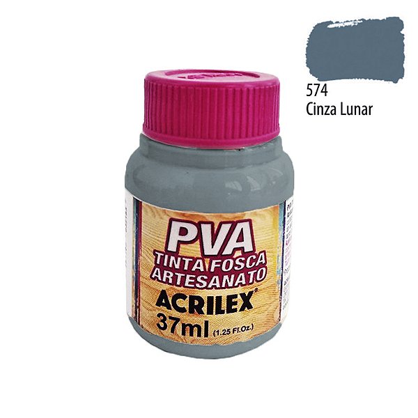 Tinta PVA Fosca 574 Cinza Lunar 37 ml Acrilex
