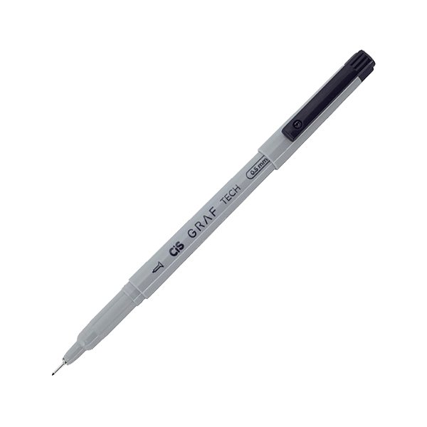 Caneta Nankin Preto 0.5 mm Técnica Graf Descartável Cis