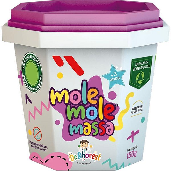 Massa de Modelar Mole Mole Massa Dr. Bhorest Lilás 150 g Ref: MM01LI
