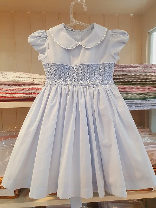Vestido casinha de abelha azul claro