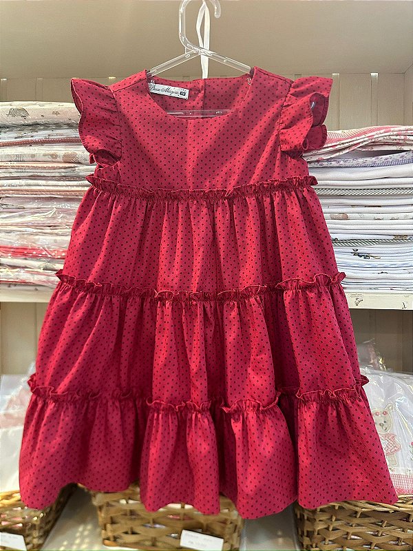 Vestido Louise bolinhas vermelho