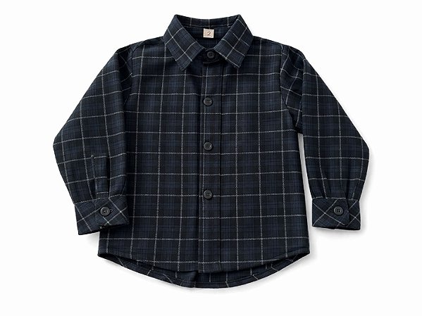 Camisa xadrez flanela marinho