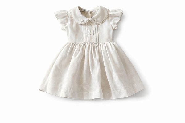 Vestido de linho off white