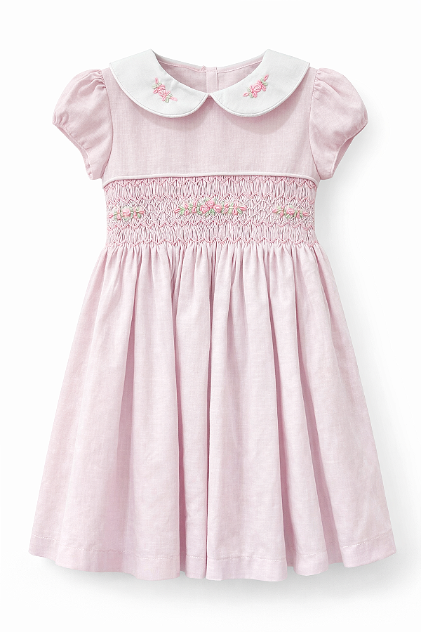 Vestido casinha de abelha tradicional rosa