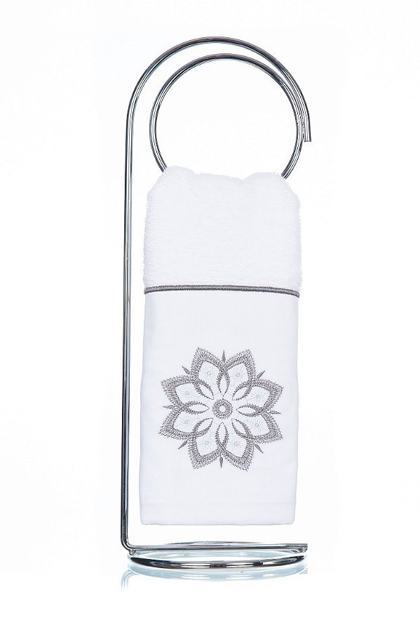 Toalha de Lavabo Bordado Mandala Super Luxo