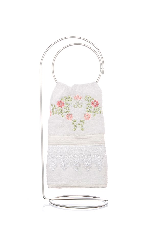 Toalha de Lavabo Bordado Halia Super Luxo