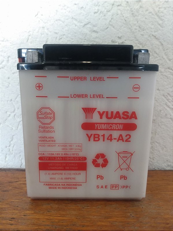 Bateria Yuasa YB14-A2 Honda CBX 750F (84/86) CB750 Indian