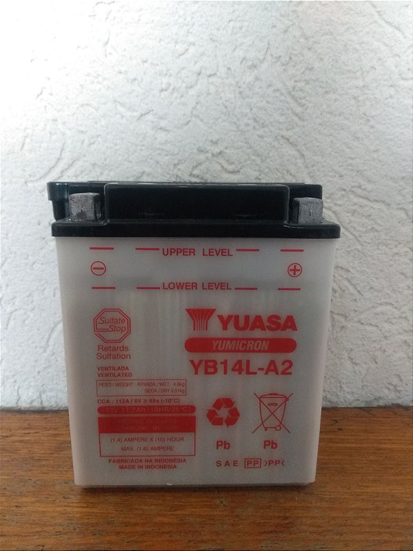 Bateria Yuasa YB14L-A2 / CB750 A/C/F, CBX750, XTZ750, XJ900, ZN1000 Ninja, 900 adventure