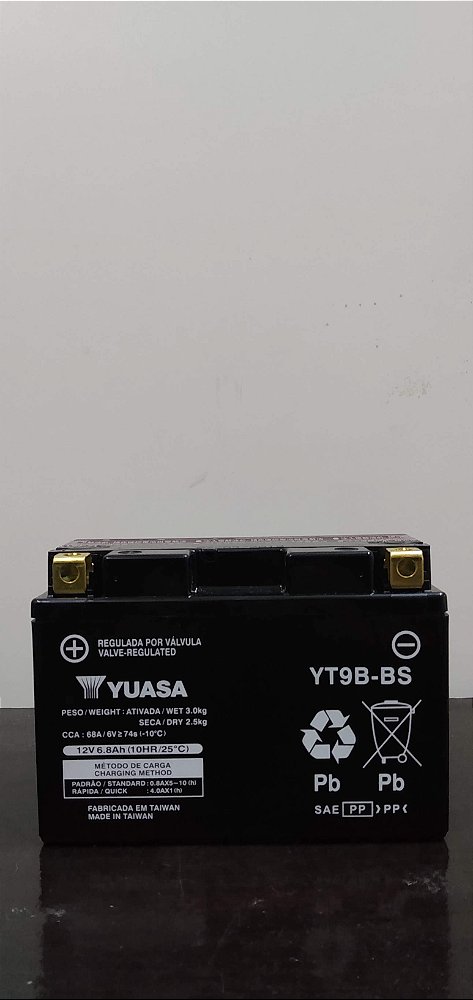 Bateria Yuasa YT9B-BS / XT660R / XT660 Tenere / MT-03/ YFM70R Raptor / Duke 690 / YZF-R6