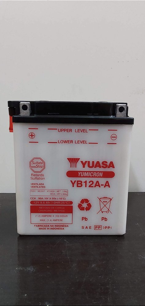Bateria Yuasa YB12A-A / Original Honda CB400, CB450, CBR450, CBR450 SR, CB500, CB650, Vulcan 500, Virago 500,