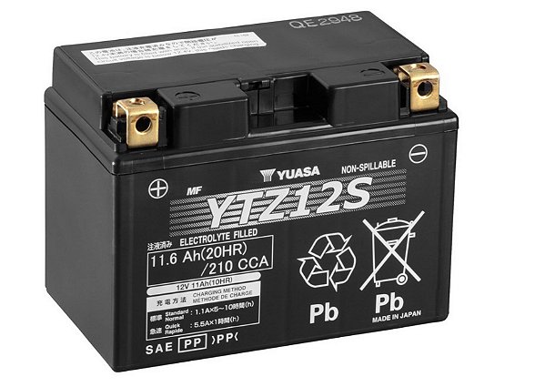 Bateria Yuasa YTZ12S / Shadow 750 Midnight 950 CB1300 Super Four Super Tenere 1200 NC750 Transalp 700