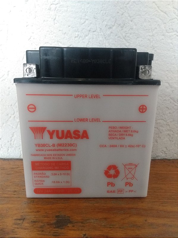 Bateria Yuasa YB30CL-B, 12V, 30Ah, Jet Ski Sea-Doo GTX4-tec, RXP/GTI/GTX/GTR/RXP/RXT/Wake