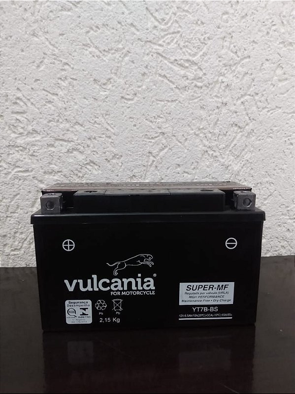 Bateria Vulcania YT7B-BS / Daytona 675, TTR250, YP250 Majestic, KLX400R, DRZ-400
