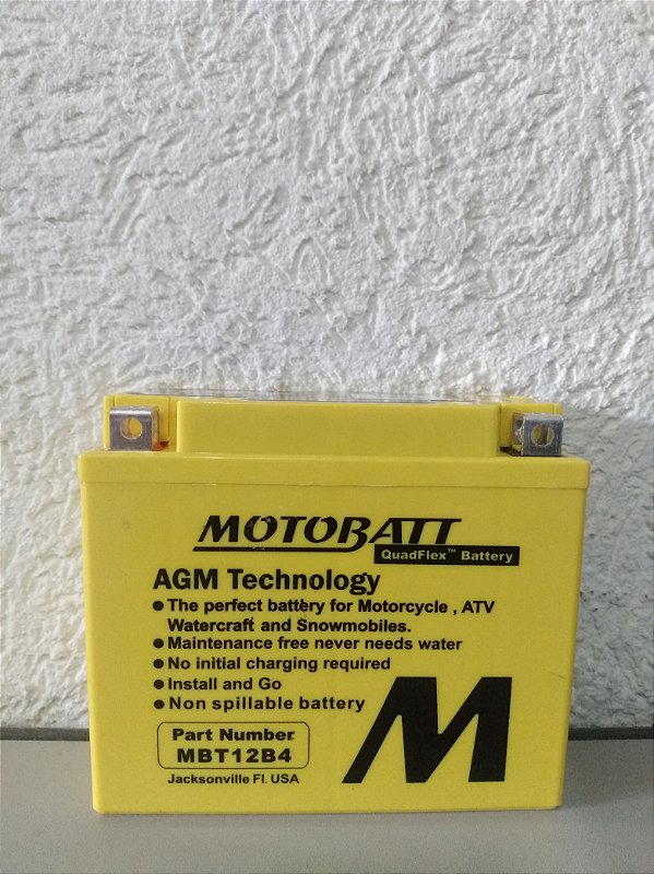 Bateria Motobatt YT12B-BS Fazer 600, XJ6, Drag Star 650, Ducati Monster Diavel, TDM 850, ZX-10R