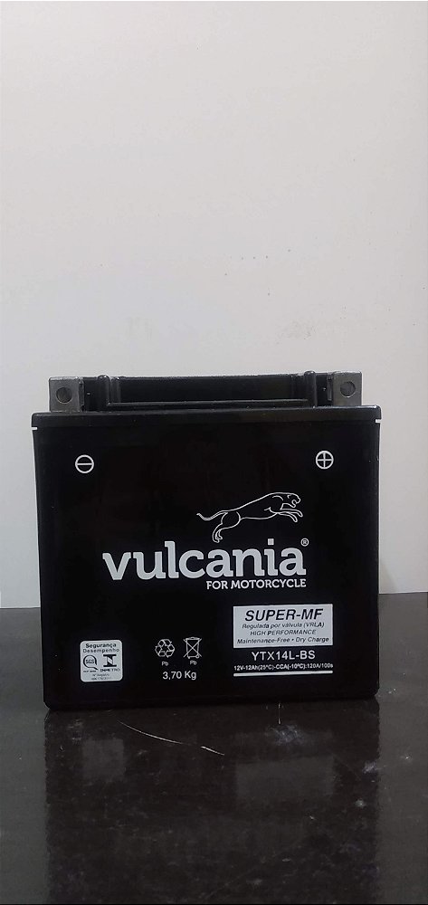 Bateria Vulcania YTX14L-BS / Harley-Davidson Sportster 883/1200 XL, XLH (Todos os anos)