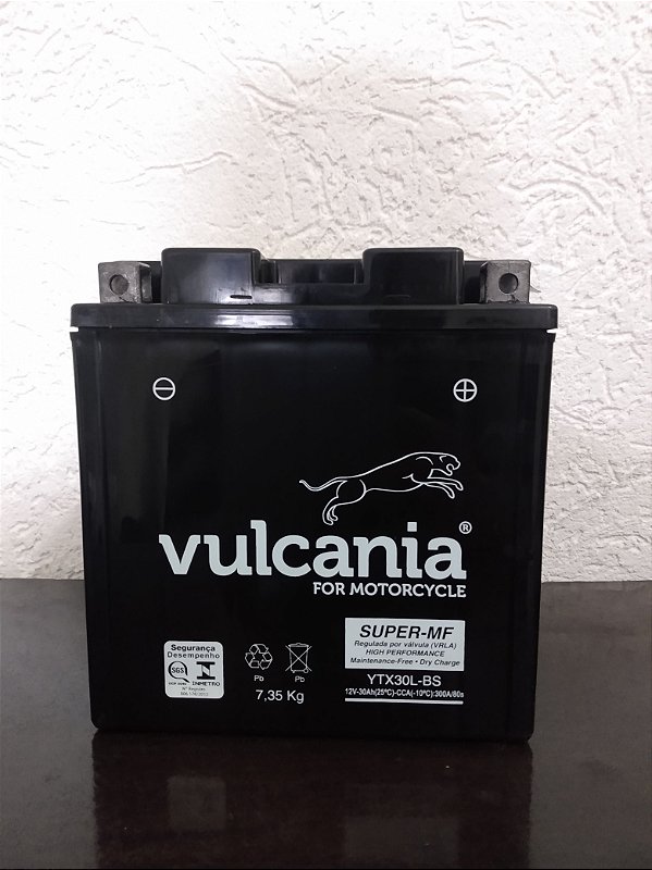 Bateria Vulcania YIX30L-BS / Harley Davidson, TODAS MOTORES TOURING, Road Glide, Electra Glide, Ultra Glide, Road King, Street Glide, Jet Ski Seadoo modelos até 2017