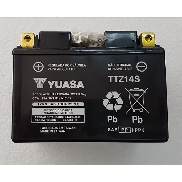 Bateria Yuasa TTZ14S / Midnight 950 / Transalp 700 / NC 750 / Shadow 750 / KTM 1290 Super Adv Duke / CB1300 Super Four / Super Tenere 1200 / Maxsym 400GT