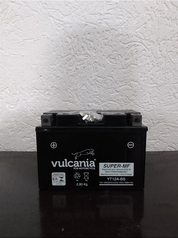 Bateria Vulcania YT12A-BS / Bandit Todas, GSX 650, Hayabusa, Maxsyn 400i, Z1000, Ninja 650