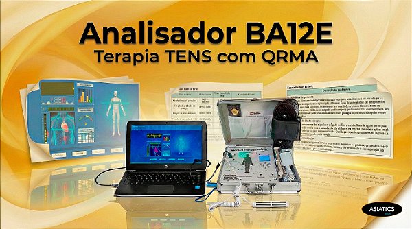 Analisador de Biorressonância Quântica + Terapia TENS QRMA BA12E