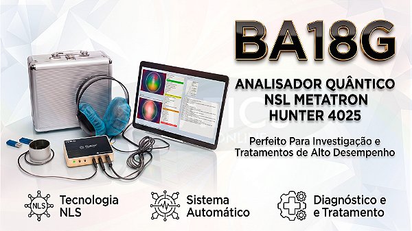 Hunter 4025 Analisador de Biorressonância Quântica NLS BA18G