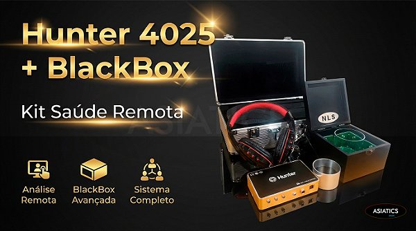 Kit Saúde Remota Analisador de Biorressonância Quântica NLS Hunter 4025 + Black Box BA18GC