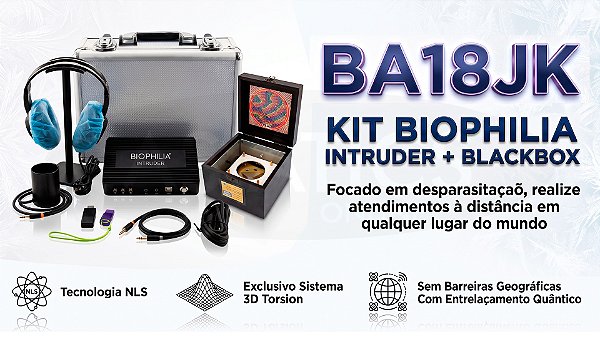 Kit Biophilia Intruder + Blackbox Analisador de Biorressonância Quântica NLS BA18JK