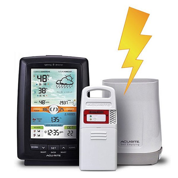 Acurite Pluviômetro Com Detector de Raios 01021M
