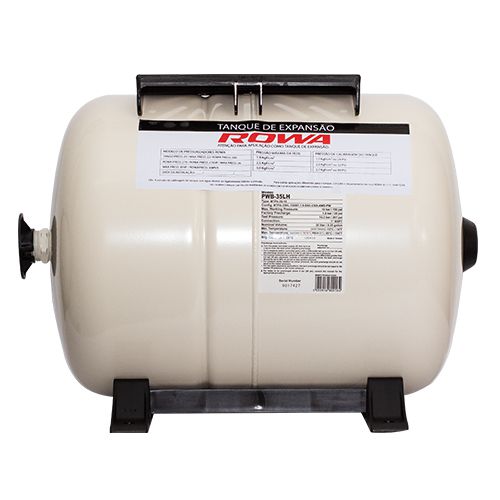 Tanque de Expansão Rowa 60L AÇO CARBONO HORIZONTAL