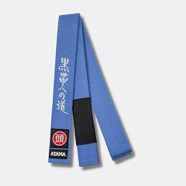Faixa Premium Jiu-Jitsu Bordada Azul