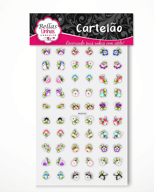 Cartelão 3D- Florzinhas Delicadas