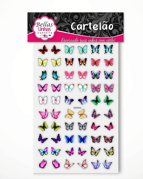 Cartelão 3D - Borboletas Realista