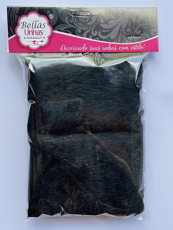 Tapete Pelúcia Média-Preto