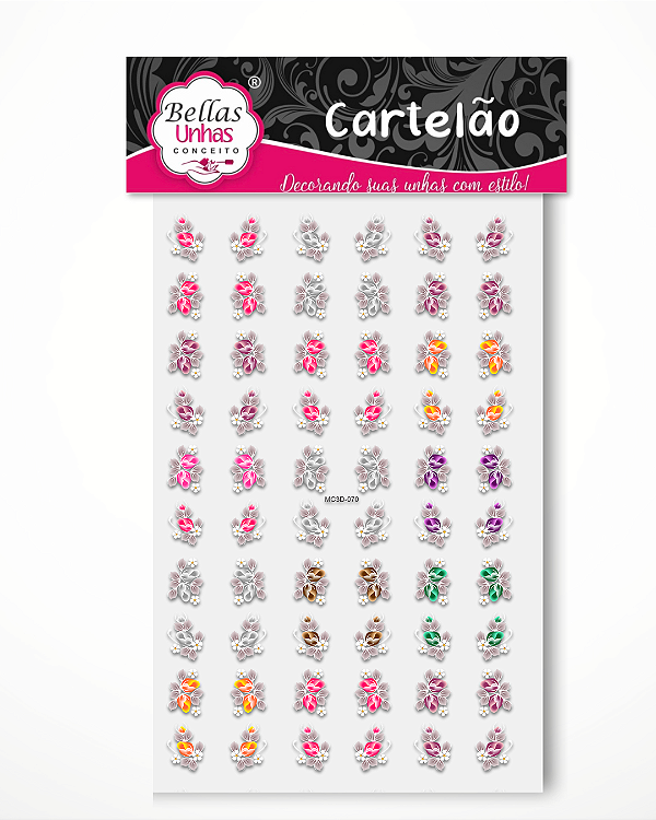 Cartelão 3D - Tulipas Coloridas
