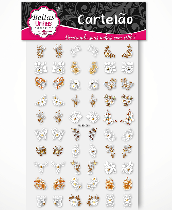 Cartelão 3D - Branco Com Nude Luxo