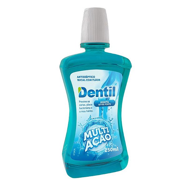 DENTIL ENXAGUANTE BUCAL MULTIAÇÃO MENTA COM FLÚOR 250ML