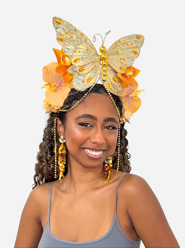 Tiara Borboleta Máxi Ouro