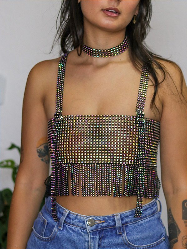 Top Cristais Furta-cor