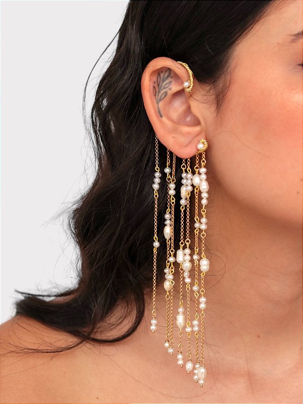 Ear Cuff Pérola Rara