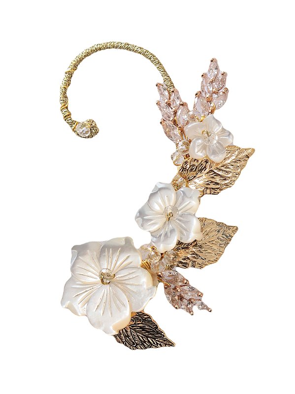 Ear Cuff Flor Madrepérola Ísis