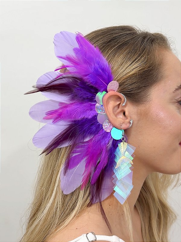 Ear Cuff Aurora Lilás