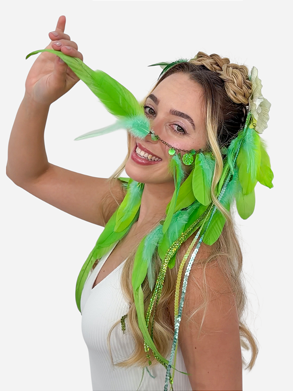 Bico de Pato Orquídea Verde Neon