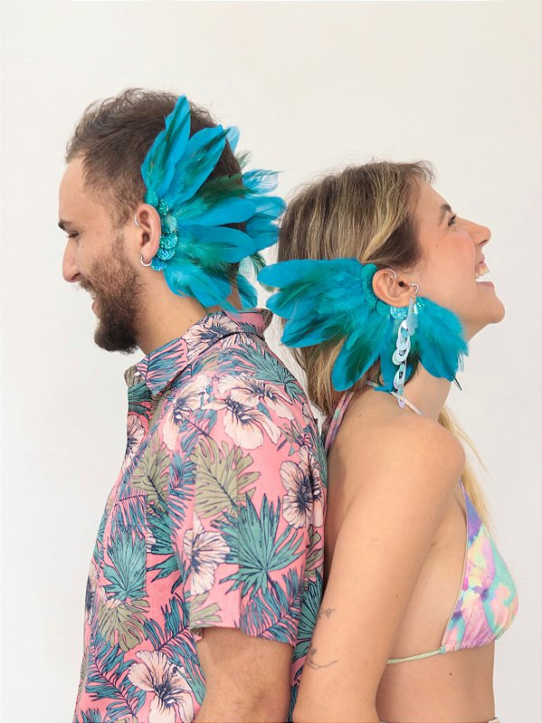 Ear Cuff Azul Turquesa