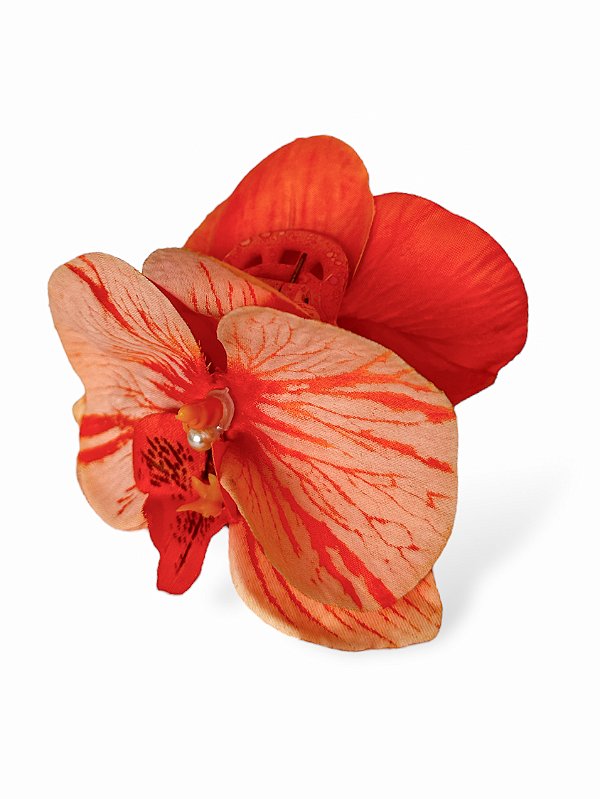 Presilha Piranha de Cabelo Flor Orquídea