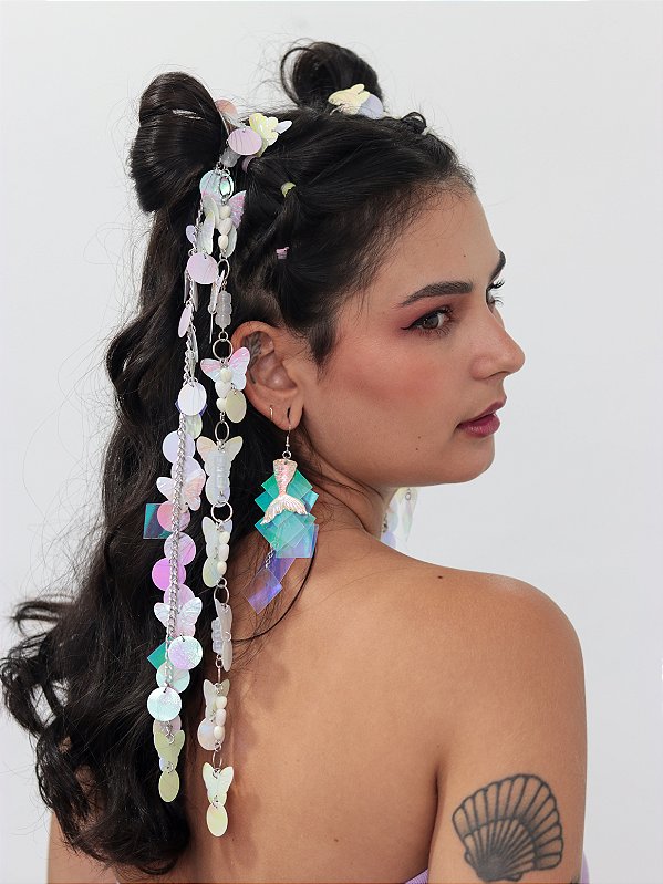 Tic-Tac Paetê Irizado Borboleta de Luz