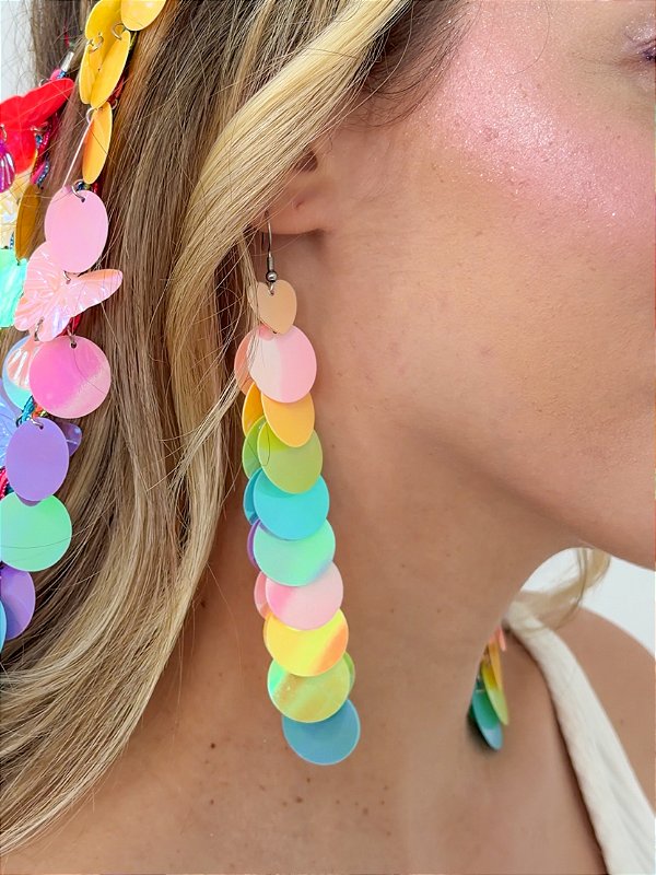 Brinco de Carnaval Paetê Disco Candy