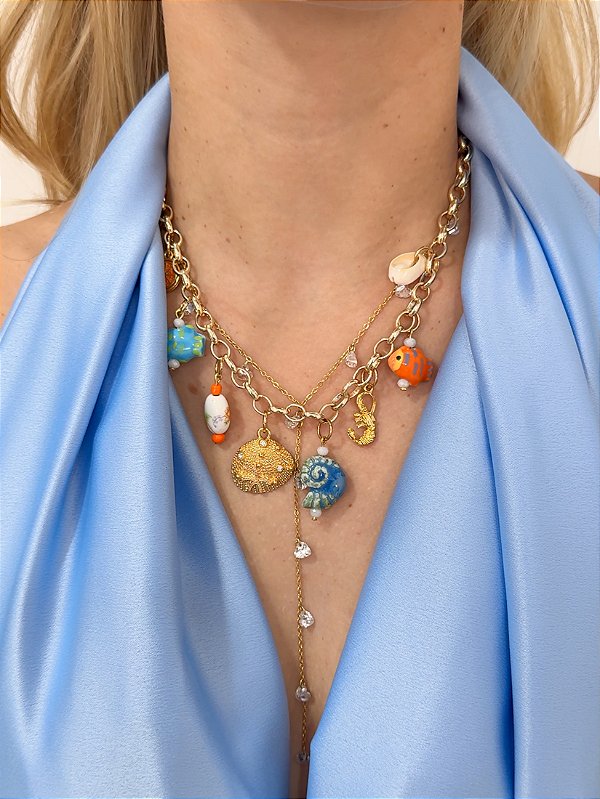 Colar Charms Sereia Sunset