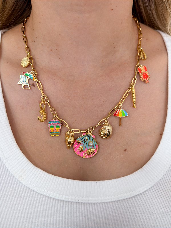 Colar Charms Dia de Praia